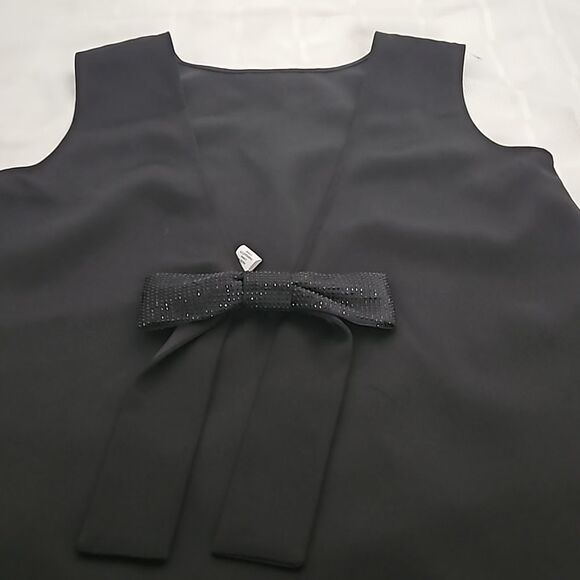 H&M Bow-Front Sleeveless Mini Dress Black Small - Picture 13 of 16